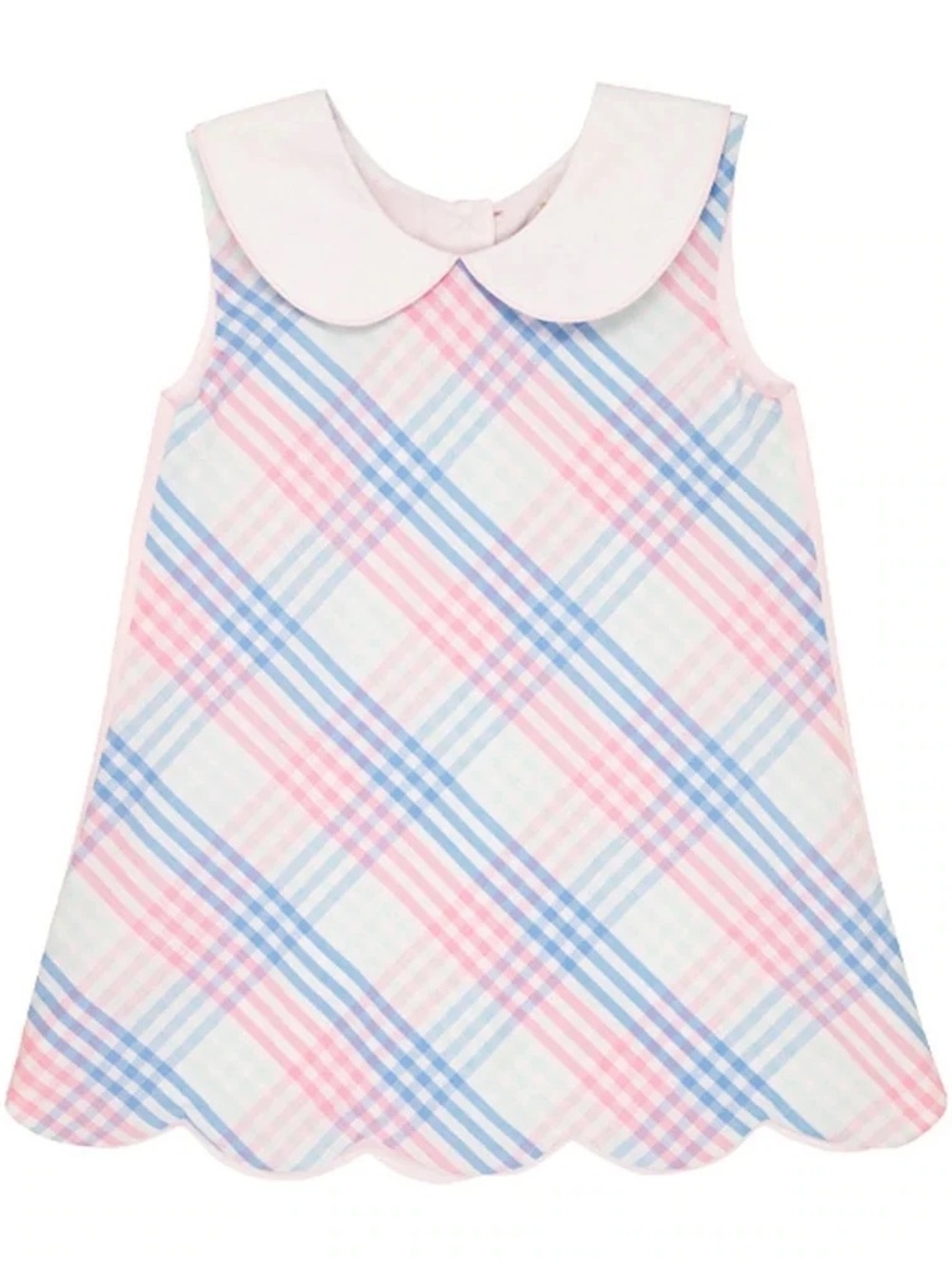 NWT TBBC luannes lunch dress in spring party plaid/palm beach pink size 5